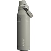 STANLEY IceFlow Fast Flow Bottle, 36 oz, Ash | Angled Spout Lid | Lightweight and Leakproof for Travel and Sports | Easy Carry Handle | Insulated Stainless Steel | BPA-Free