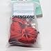 Shenglong New 50 Pcs Waterproof Type Clear Plastic Horizontal Name Tag Badge Id Card and 50 Pcs Red Lanyard
