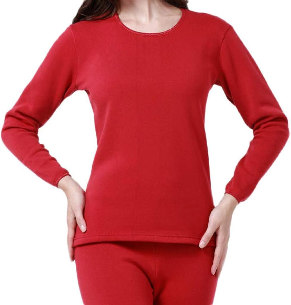 Warm Thicken Fleece Underwear Set for Women Winter Thermal Long Johns