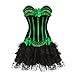 Frawirshau Gothic Vampiress Witch Halloween Moulin Rouge Dancer Corset Skirt