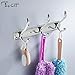 TAPCET 3/4/5 Stainless Steel Zink alloy Wall Mounted Hook Hanger Coat Robe Clothes Towel Rack