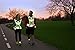 EvoLike Reflective Vest of Unique Design for Running Walking Cycling Jogging Motorcycle with Pocket + 4 High Visibility Wristbands + Bag (Fluorescent Yellow, Size L/XL)