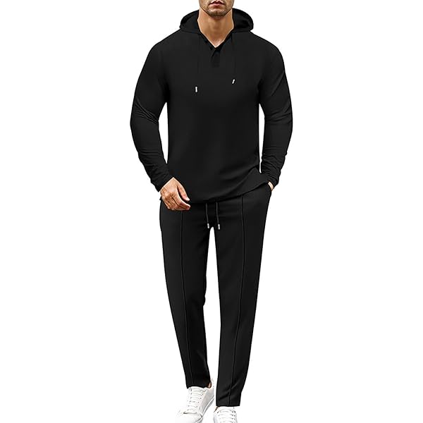 トップス PROFESSIONAL CREW SWEAT SET UP Men's 2 Piece Zip V-Neck Tracksuit Set Crew Neck Pullover Sweater