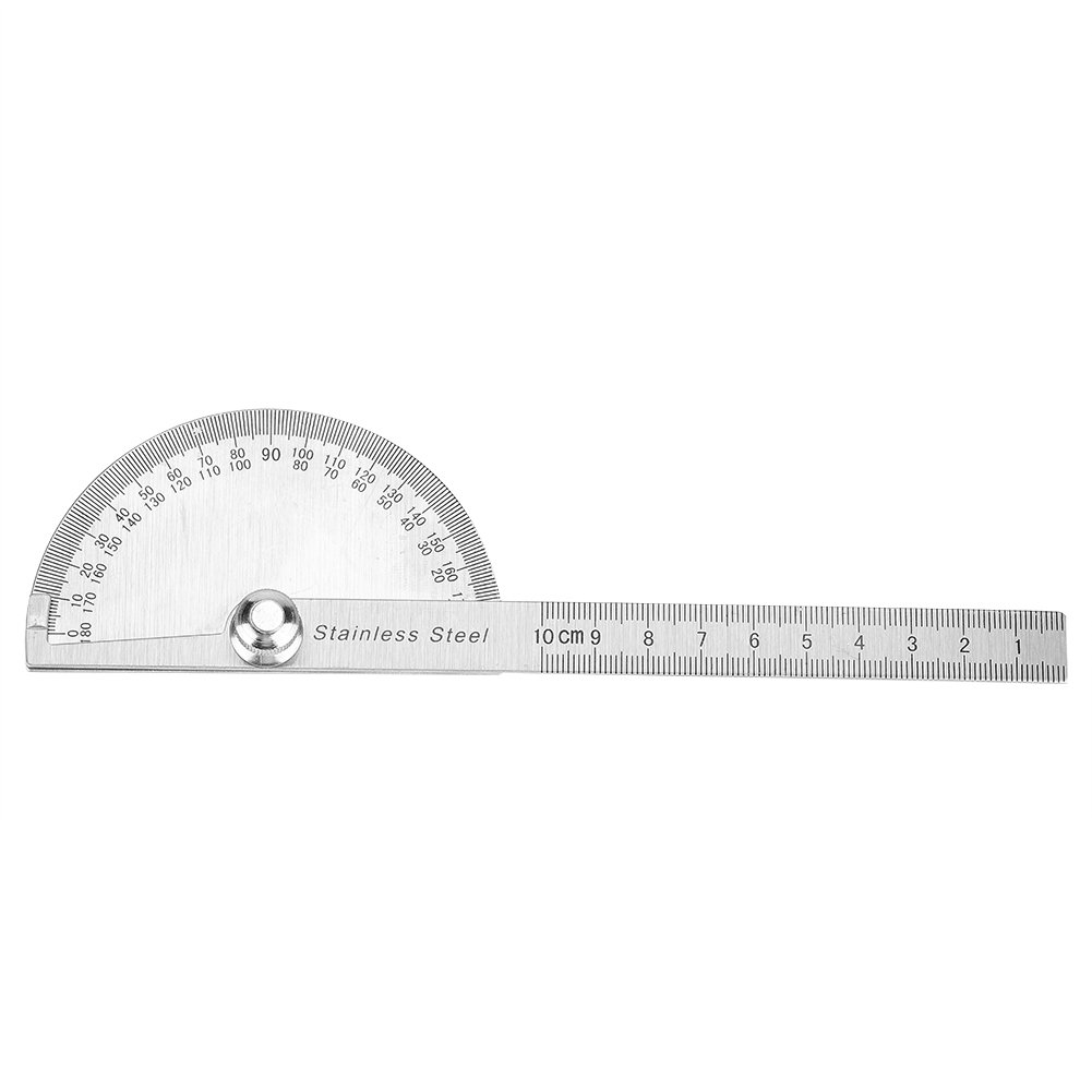 Protractor Ruler 180 degree Stainless Steel Angle Finder Rotary Measuring Ruler Woodworking Tools for Measuring Angles