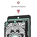 iPad mini/2/3 Case, Hocase Shockproof Hybrid Dual Layer Hard Rubber Protective Case with Cute Flower Design for Apple iPad Mini 1st/2nd/3rd gen 7.9-inch - Black/Teal