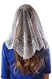 Girls First Communion Veil Authentic Spanish Embroidered Triangle Mantilla