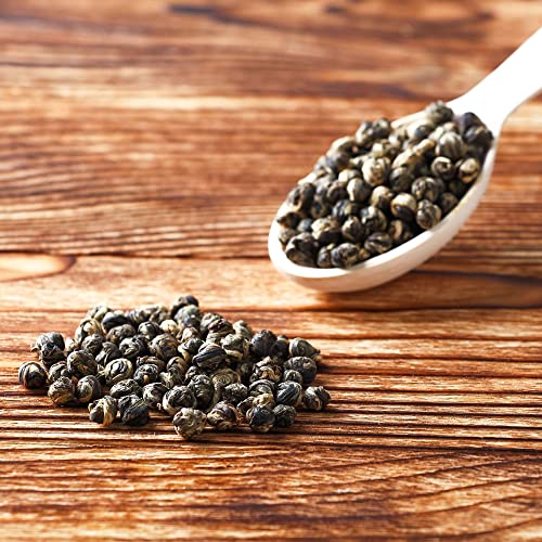 Tealyra Imperial Jasmine Dragon Pearls 8Ounce Green Tea Loose Leaf Premium Jasmine