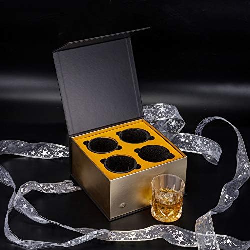 Set of Kanars crystal whiskey glasses, high-quality, displayed with a price range of $45.99 to $29.99.
