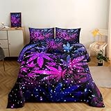 ROWADALO 6 Pieces Marijuana Leaf Comforter Twin Bed