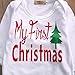 honeys Baby Girl 4pcs Christmas Suit Long Sleeve Romper+Retro Deer Pants+Hat+Headband (0-3months, White)