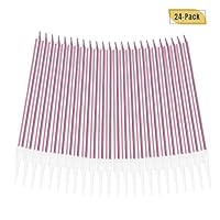 Aplusplanet 24 Count Pink Birthday Candles, Metallic Long Thin Pink Cake Candles in Holders for Cupcake Wedding Cake Birthday Cake Party Cake Decorations