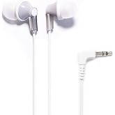 Panasonic ErgoFit Wired Earbuds, In-Ear Headphones with Dynamic Crystal-Clear Sound and Ergonomic Custom-Fit Earpieces (S/M/L), 3.5mm Jack for Phones and Laptops, No Mic - RP-HJE120-S (Silver)