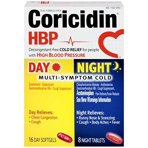 Coricidin HBP Day/Night Tab, 24-Count Boxes (Pack of 2)