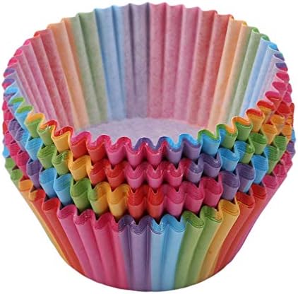 MKCLY Baking Cake Paper Cup Mini Cake Cases Cupcake Wrappers Cupcake Holders Muffin Cups Liners Cupcake Baking Cases for Wedding Party Birthday