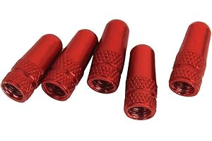 French Style Dedicated Bicycle Air Valve Cap Tire Dust Cover Valve Cap Dust Cover Caps Aluminum Alloy Red 5 Pcs