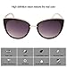 TrendyMate Women Metal Cute Cat Eye Sunglasses Mirror Lens Coating Sunglasses Fashion Eyewear (double grey, 0)