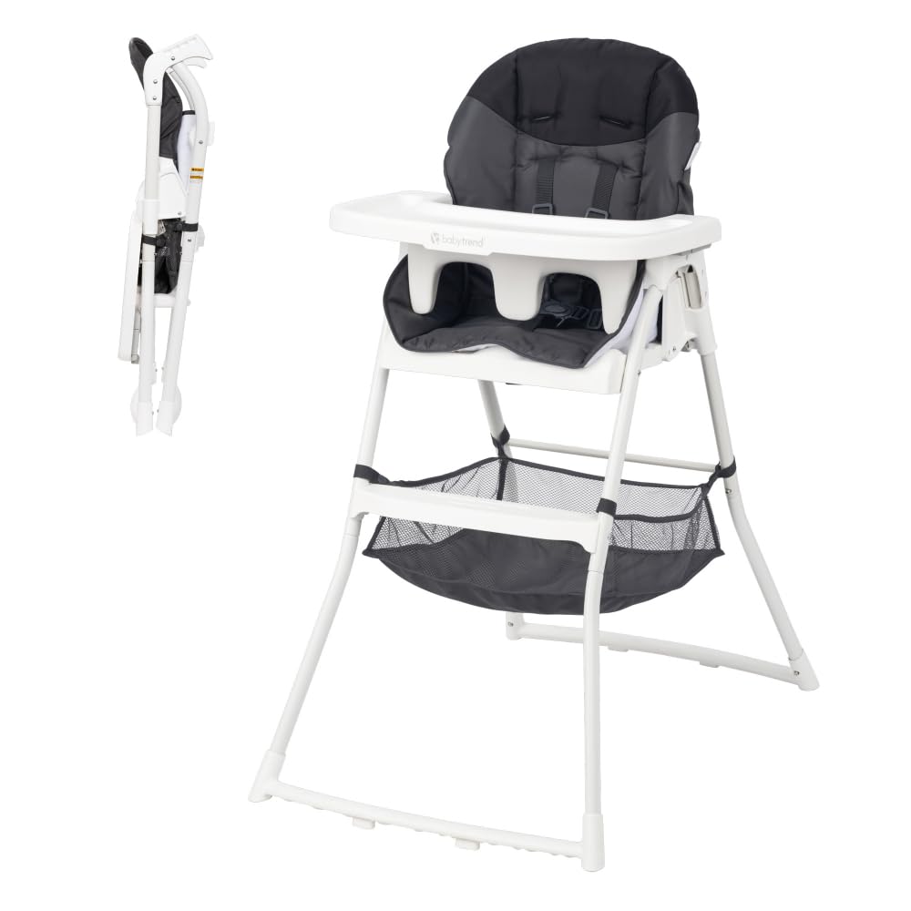Baby Trend Flat Fold High Chair, Stellar Black Image