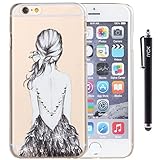 iPhone 6 Case, iPhone 6S Case, iYCK Crystal Diamond Rhinestone Hard Plastic Rubber Snap On Shell Back Skin Case Cover for Apple iPhone 6 / 6S (4.7) - Beautiful Sexy Girls Backside