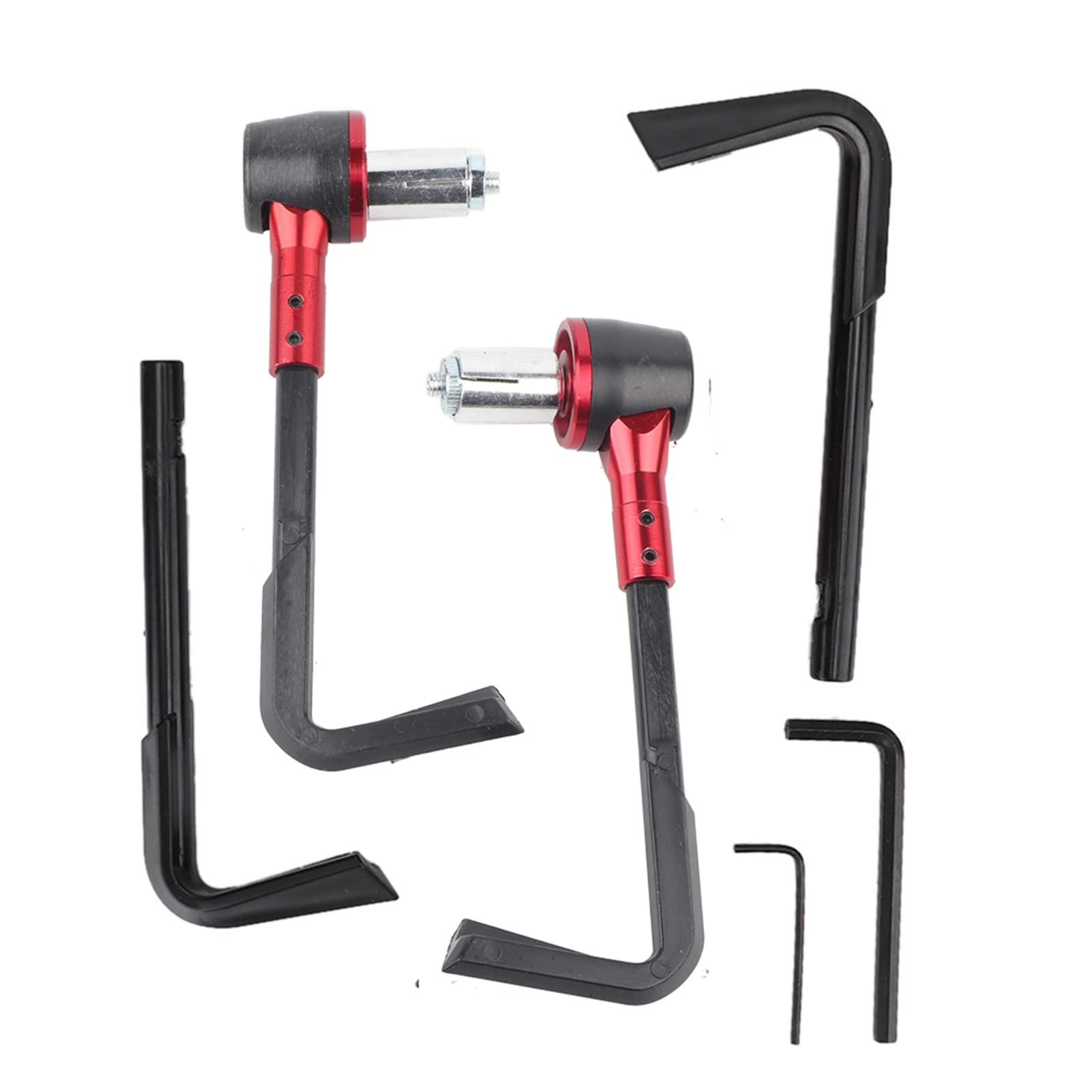 motorcycle lever guards + Handgrip Guard, Hand Grip Guard CNC Motorbike Brake Levers Protect Guard Motorcycle Protector Handlebar(Red)