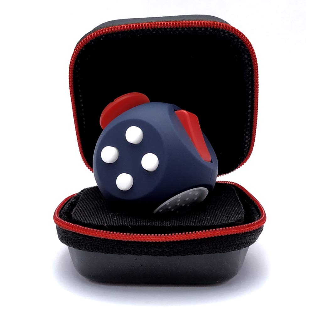 Blue White Red Premium Quality Fidget Cube Ball With Exclusive Protective Case Pilpoc Thefube Fidget Cube Stress Relief Toy Fidget Toys Theleatherfit Fidget Blocks