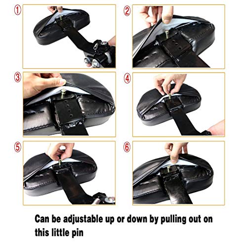 Adjustable Motorcycle Rider Backrest Sissy Bars for Harley Touring Road King Street Glide Ultra CVO FLHR FLHX FLTRX 2009-2019 (Black)