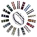 CIVO Watch Bands Premium Ballistic Nylon Watch Strap Stainless Steel Buckle (Ivory/Navy, 22mm)