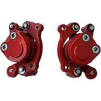 Étriers Frein Disque Rouge - Pour Pocket Bike 47cc 49cc 2Temps - Lot De 2 Pièces - Avant Et Arrière