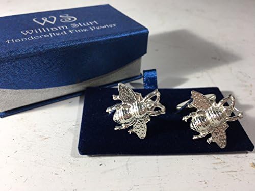 William Sturt Bee Cuff Links - Fine Pewter