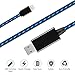 EL-AURORA iPhone Lightning Charger Cable, 3ft Visible Flowing LED USB Lightning Cable Light Up Charger Sync Data Cord for iPhone X / 8 / 8 Plus / 7 / 7 Plus / 6 / 6 Plus, iPod and iPad (black)