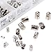 Pandahall 1 Box Mixed Platinum Plated Brass Cord Ends Caps Nickel Free (About 180pcs)