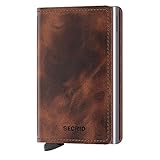 Secrid Men Slim Wallet Genuine Leather Vintage Black Rfid Card Case Max 12 Cards