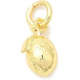 KitBeads 30Pcs 18K Gold Plated Lemon Charms Brass Dangle Summer Fruit Charms for Jewelry Making with Jump Ring Necklace Bracelet Supplies