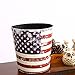 Independence Day Decorative Waste Bin - Vintage American Flag Design Waste Paper Basket for Bedroom, Kitchen,Bathroom, office or studio trash Can Garbage Wastebasket Rubbish Bin (American Flag)
