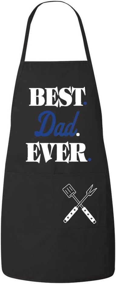 FASCIINO - Best (Dad, Mom, Aunt, Uncle, Grandma, Grandpa) Ever Apron with Two Pockets for Kitchen BBQ Cooking Baking Crafting