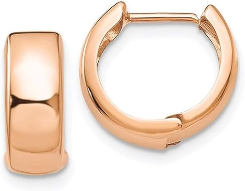 Small 14K Gold Huggie Hinged Hoop 