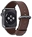 JSGJMY Apple Watch Band 42mm Brown Genuine Leather Strap Replacement Watchbands for iWatch Series 2/Series 1/Edition/Sport(Brown+Black Buckle)
