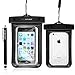 Eco-Fused Premium Waterproof Case with IPX8 Certificate for iPhone 5S, 5, 4G, 4 3, iPod Touch 3, 4, 5; Samsung Galaxy S5, S4, S3 Mini - Stylus and Microfiber Cleaning Cloth Included