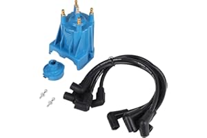 TUTOR AUTO Ignition Tune Up Kit with Distributor Cap and Rotor and Spark Plug Wires Set Replacement for 3.0L 4cyl MerCruiser Engines Made by GM with Delco EST Ignition Systems - Replace 811635Q2, 816761Q14