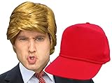 Halloween Costume Wig & Hat - Making America Great Again Solid Red Hat