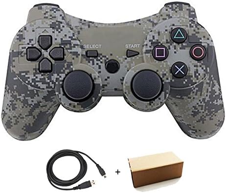 Kolopc Wireless Bluetooth Controller For PS3 Double Shock - Bundled with USB charge cord … (Camouflage)