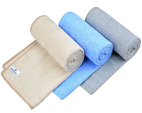 HOPESHINE Premium Gym Towel for Men Microfiber Sports Towels for Women Fitness, Workout, Yoga, Exercise, Sweat Towels Fast Drying Travel Towels 3-pack 33-1/2 inch X 14 inch - Thumbnail 6