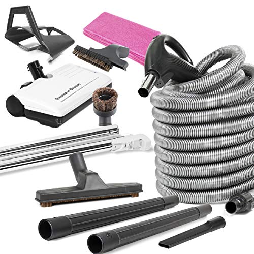 Ultra Clean Beam Compatible Central Vacuum Electric Powerhead Sweep N Groom Rugmaster 30' Hose Kit