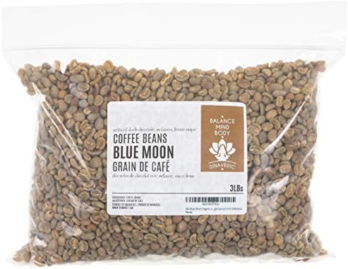 Bali Blue Moon Organic Unroasted Arabica Green Coffee Beans, 3Lbs Dinavedic | Premium Quality, Single Source From Indonesia