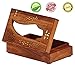 Wooden Handmade Rectangular Wooden Tissue Box Cover Dispenser with Decorative Brass Inlay- Artisan-Crafted Elegant Wooden Tissue Holder, Tissue Organizer, Tissue Dispenser