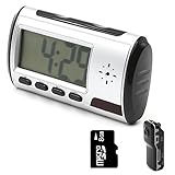 Mini Camera, YYCAMUS Alarm Clock Nanny Cam [with One More Mini DV and 8GB Micro SD Card]