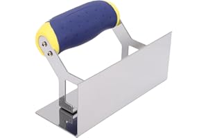 Garosa Stainless Steel Drywall Inside Corner Trowel Masonry Tool Concrete Hand Edger for Cement Edging and Corner Finishing w