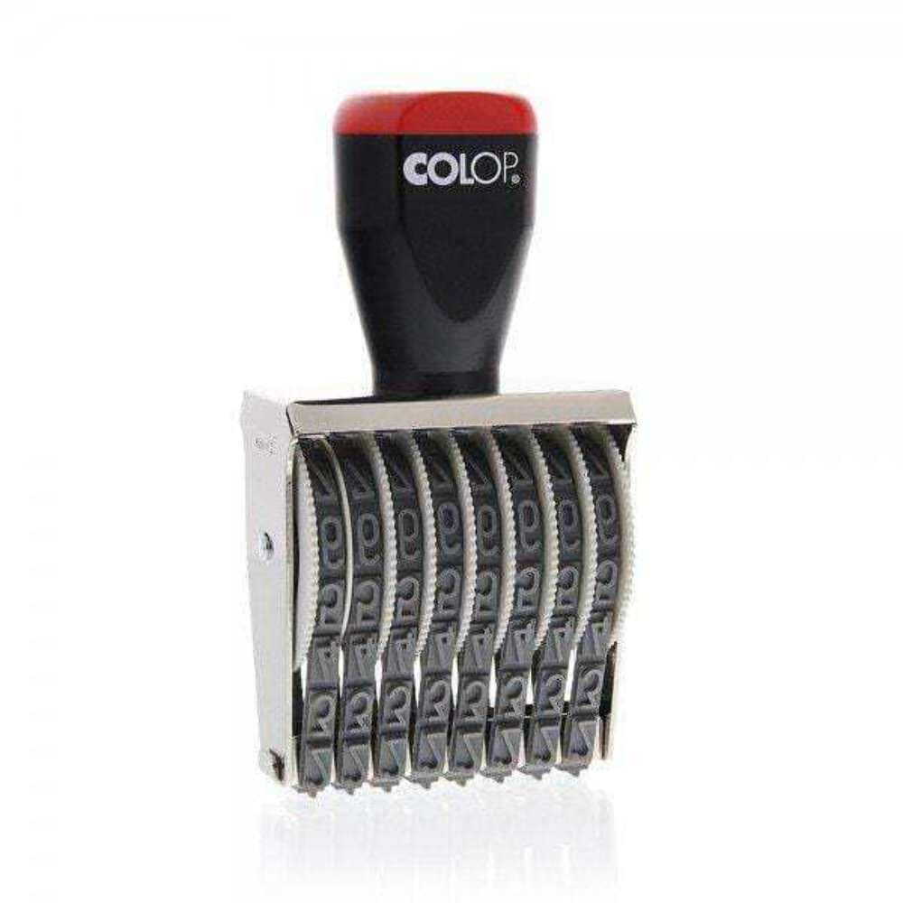 COLOP 09008 Rubber Numbering Stamp | 108887 | 9mm 8 Band Batch Number Stamp
