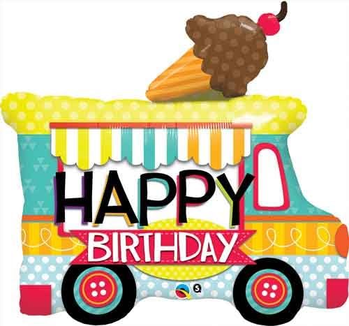 36" Ice Cream Truck Birthday Shape Balloon