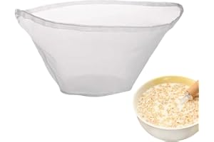 Cheesecloth Bag – Cotton Bowl Shape Reusable Filter | Fine Mesh Coarse Cloth Food Strainer Nut Butter Oatmeal Soy Milk Bag | 