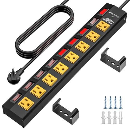 CRST 8 Outlet Metal Power Strip